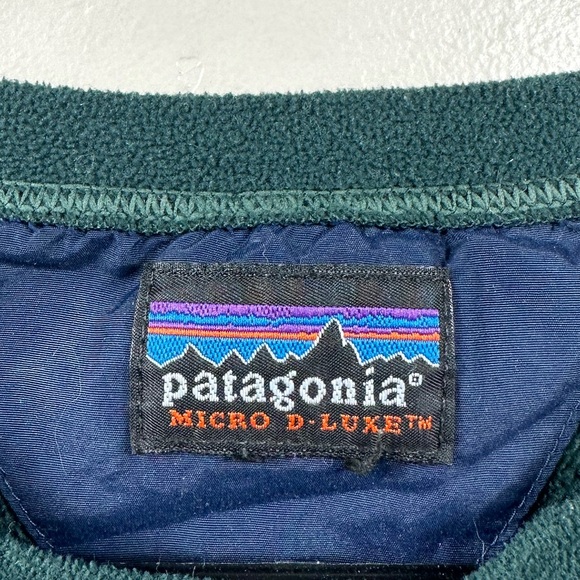 Patagonia Men’s Micro D-Luxe Pullover Crewneck Sweater Light Green Size XXL - Picture 3 of 4